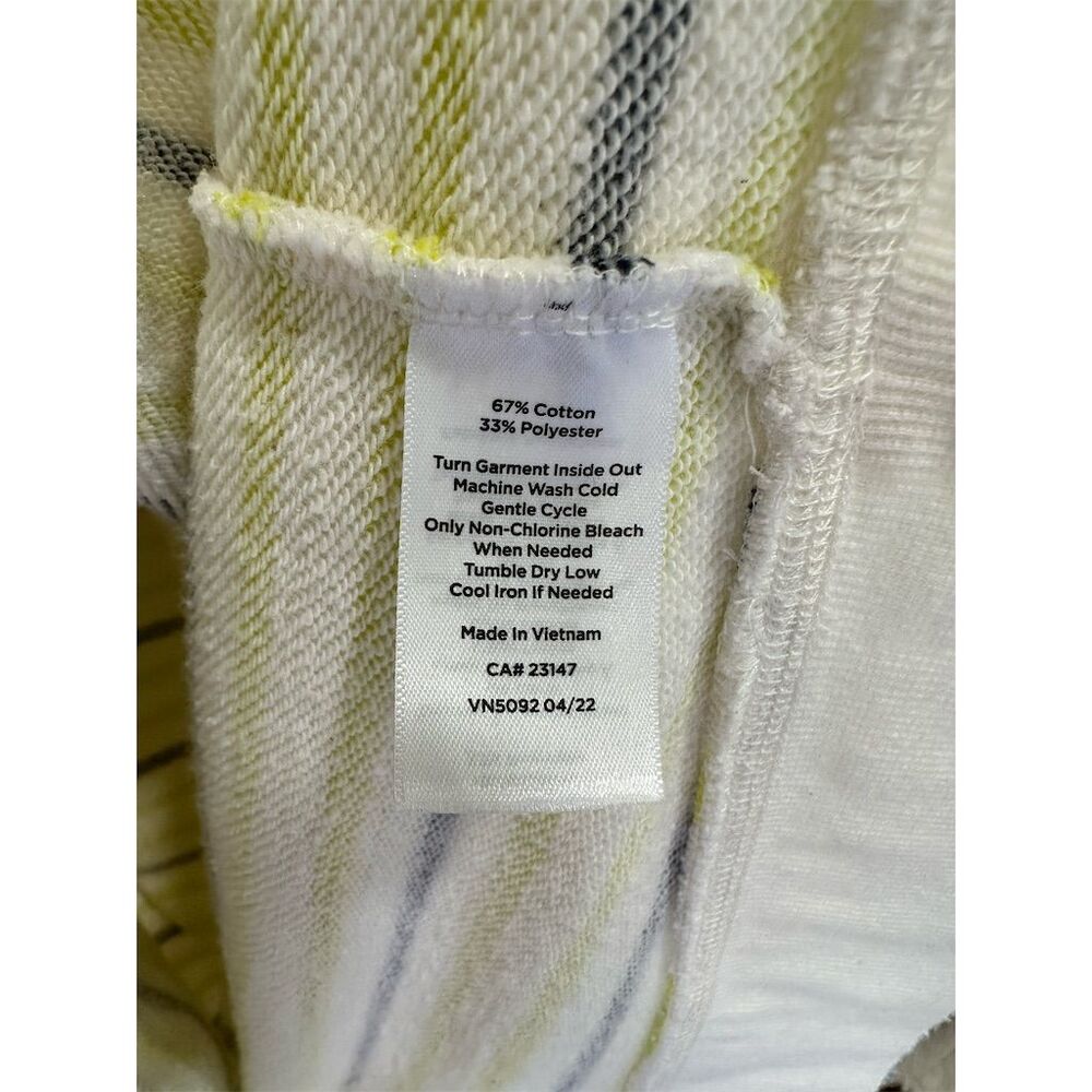 Talbots Women's‎ 2XP Striped French Terry Half Zip Petites Pullover Yellow - Picture 5 of 7